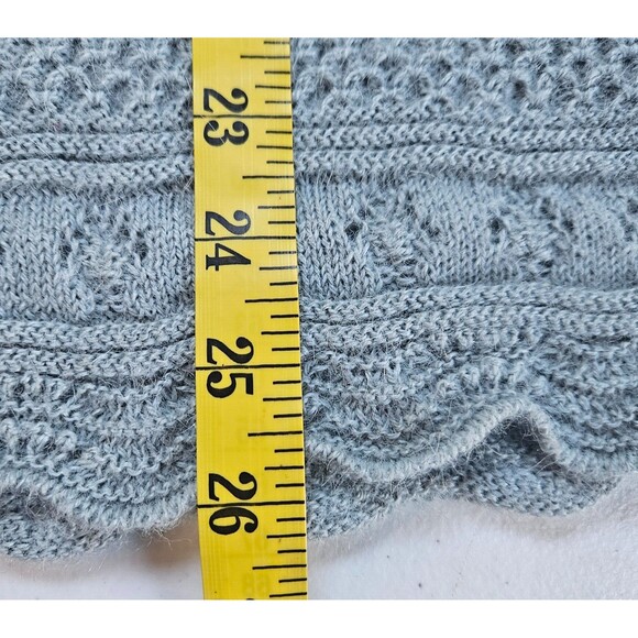 OLEANA Norway Women's Sweater 100% Alpaca Long Chunky Pointelle V-Neck Whimsical - Picture 11 of 11